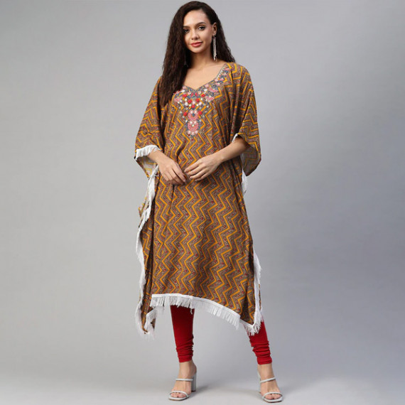 https://www.wavique.com/products/women-orange-brown-geometric-printed-thread-work-pure-cotton-kaftan-kurta