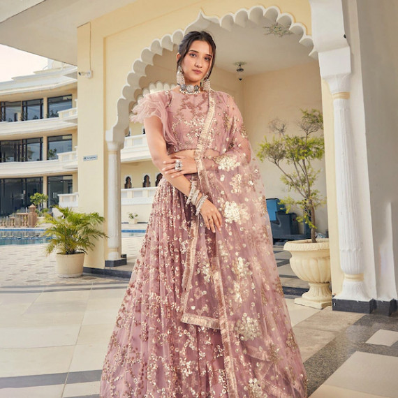 https://www.wavique.com/products/peach-coloured-gold-toned-embellished-sequinned-semi-stitched-lehenga-unstitched-blouse-with