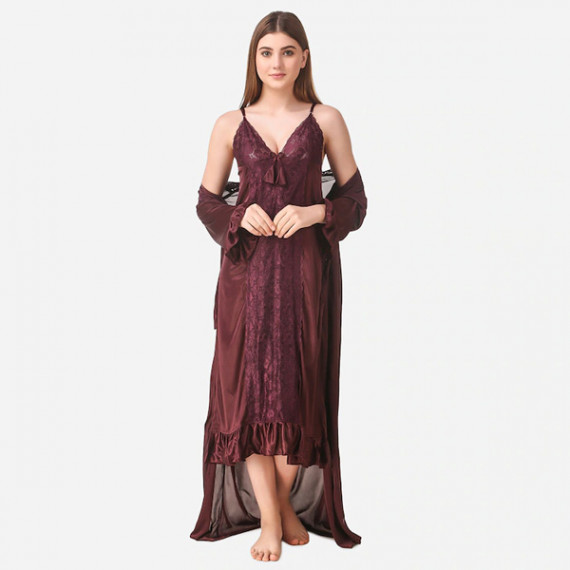 https://www.wavique.com/products/brown-maxi-satin-solid-nightwear-set
