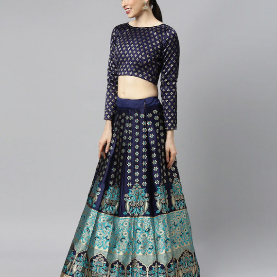 https://www.wavique.com/products/blue-green-woven-design-lehenga-choli